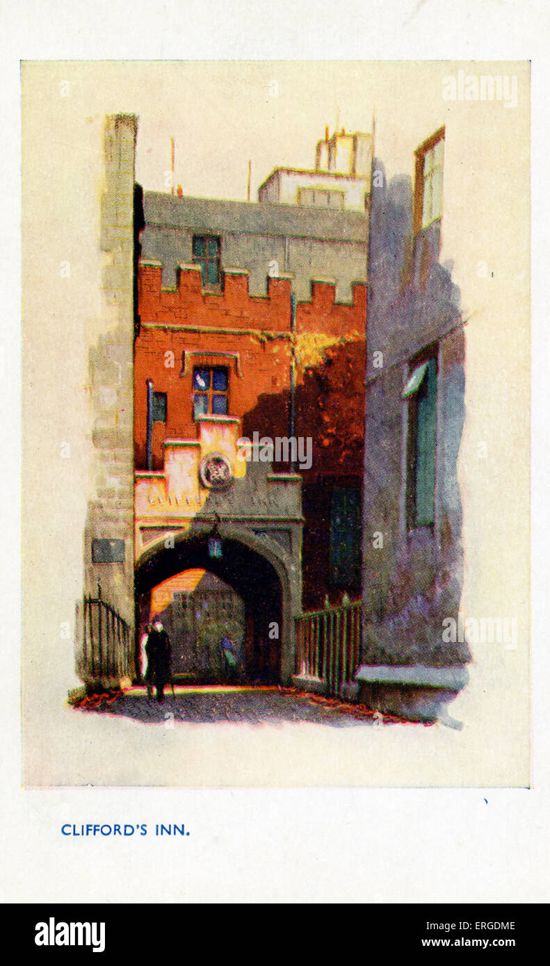 Clifford's Inn, off Fleet Street, London. An Inn of Chancery from 1304 - 1903. Demolised in 1934, but a gatehouse still stands. Stock Photo