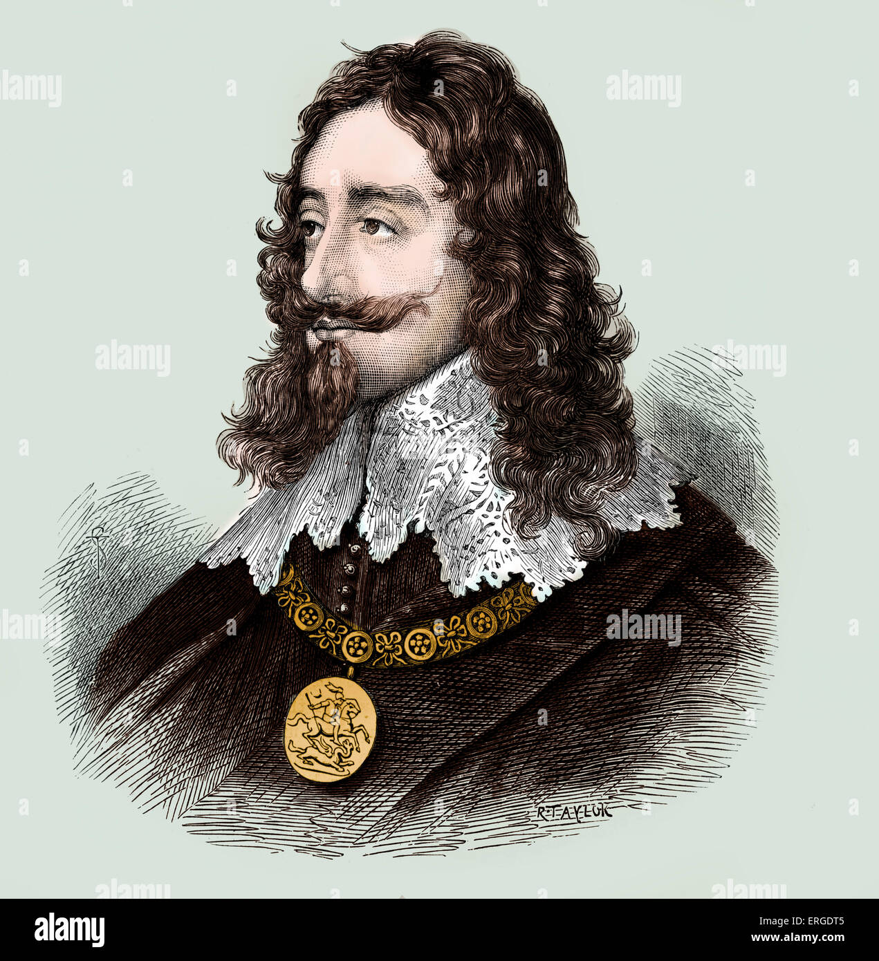 King Charles I. King of England, Scotland and Ireland (1625-1649): 19 November 1600 – 30 January 1649. Stock Photo