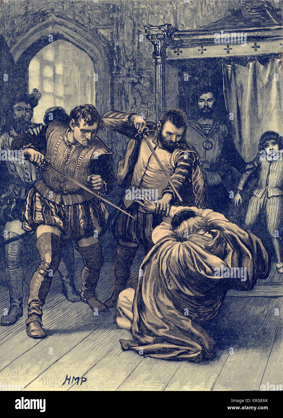 Cardinal Beaton is assassinated, 29 May 1546. David Beaton was Archbishop of St Andrews and last pre-Reformation Scottish Stock Photo