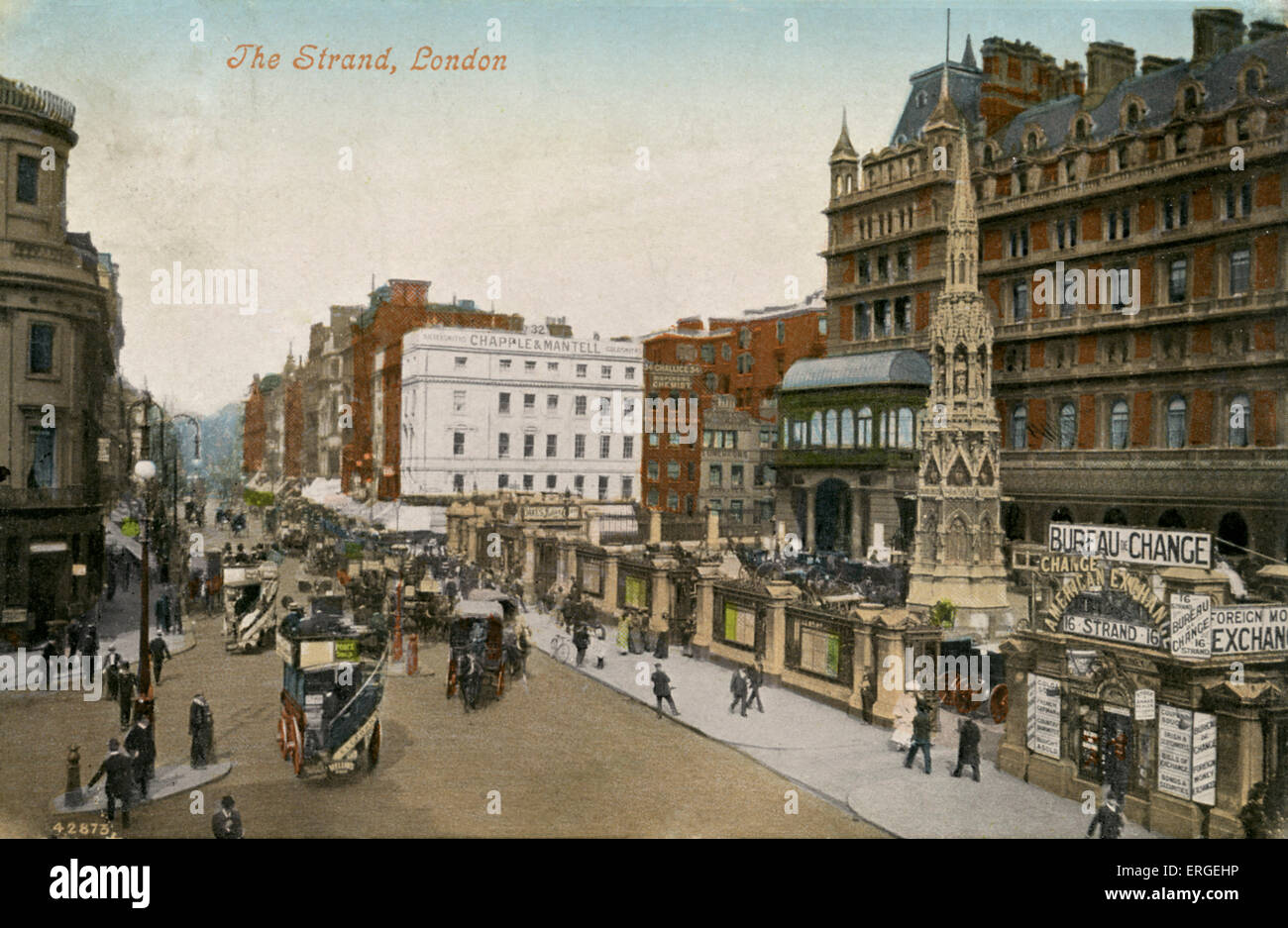 The Strand, London. C.  1905 Stock Photo