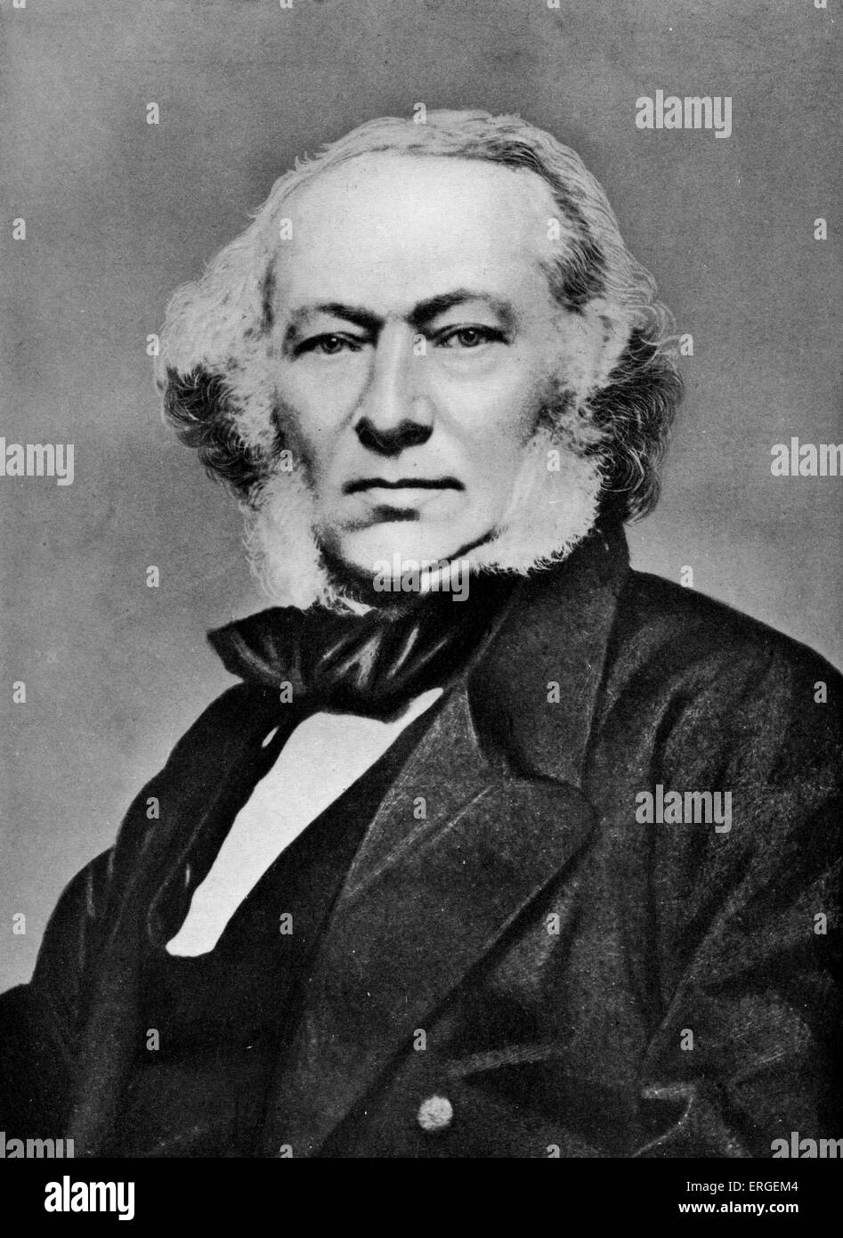 Richard Cobden - portrait. British manufacturer and Radical and Liberal statesman, associated with formation of Anti - Corn Law Stock Photo