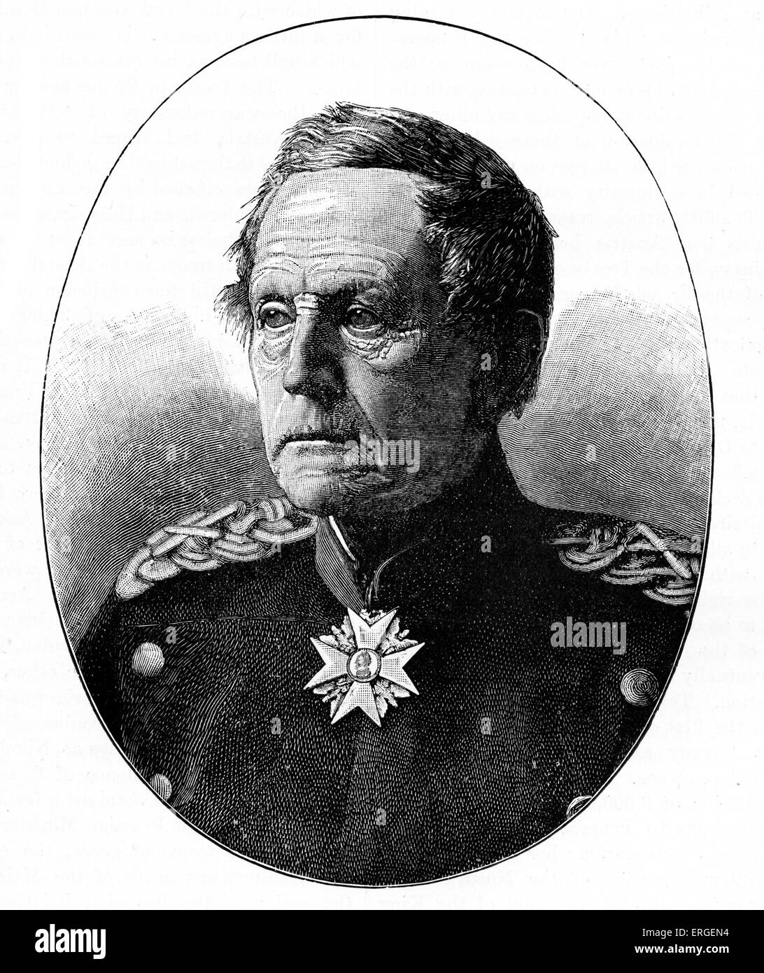 Helmuth von Moltke ( the Elder) - portrait. German Field Marshal and chief of staff of the Prussian Army for thirty years. 6 Stock Photo