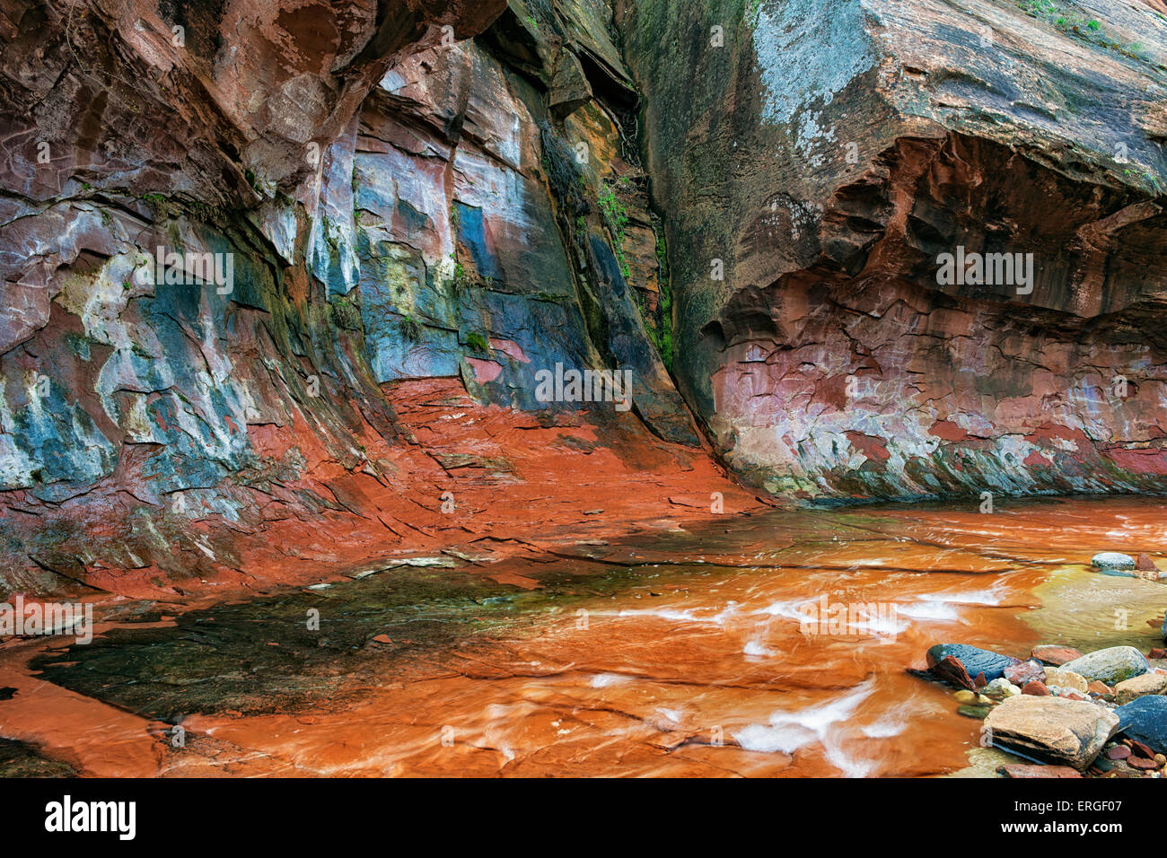 The West Fork Of Oak Creek Rushes Through Coconino National Forest And These Colorful Canyon 0531