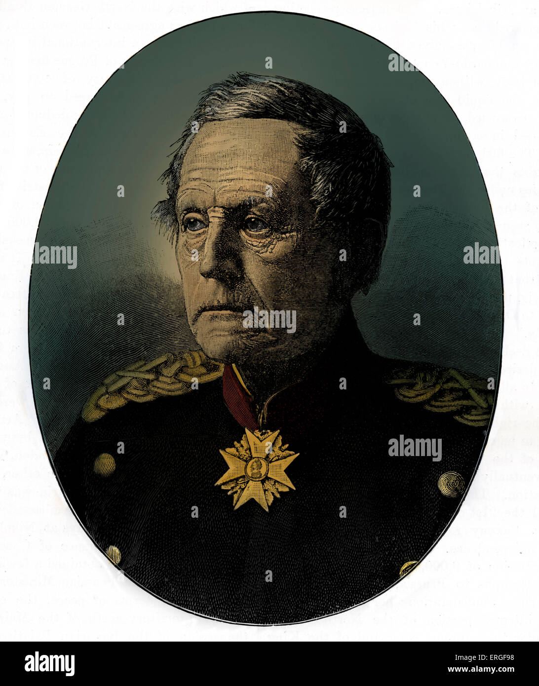 Helmuth von Moltke ( the Elder) - portrait. German Field Marshal and chief of staff of the Prussian Army for thirty years. 6 Stock Photo