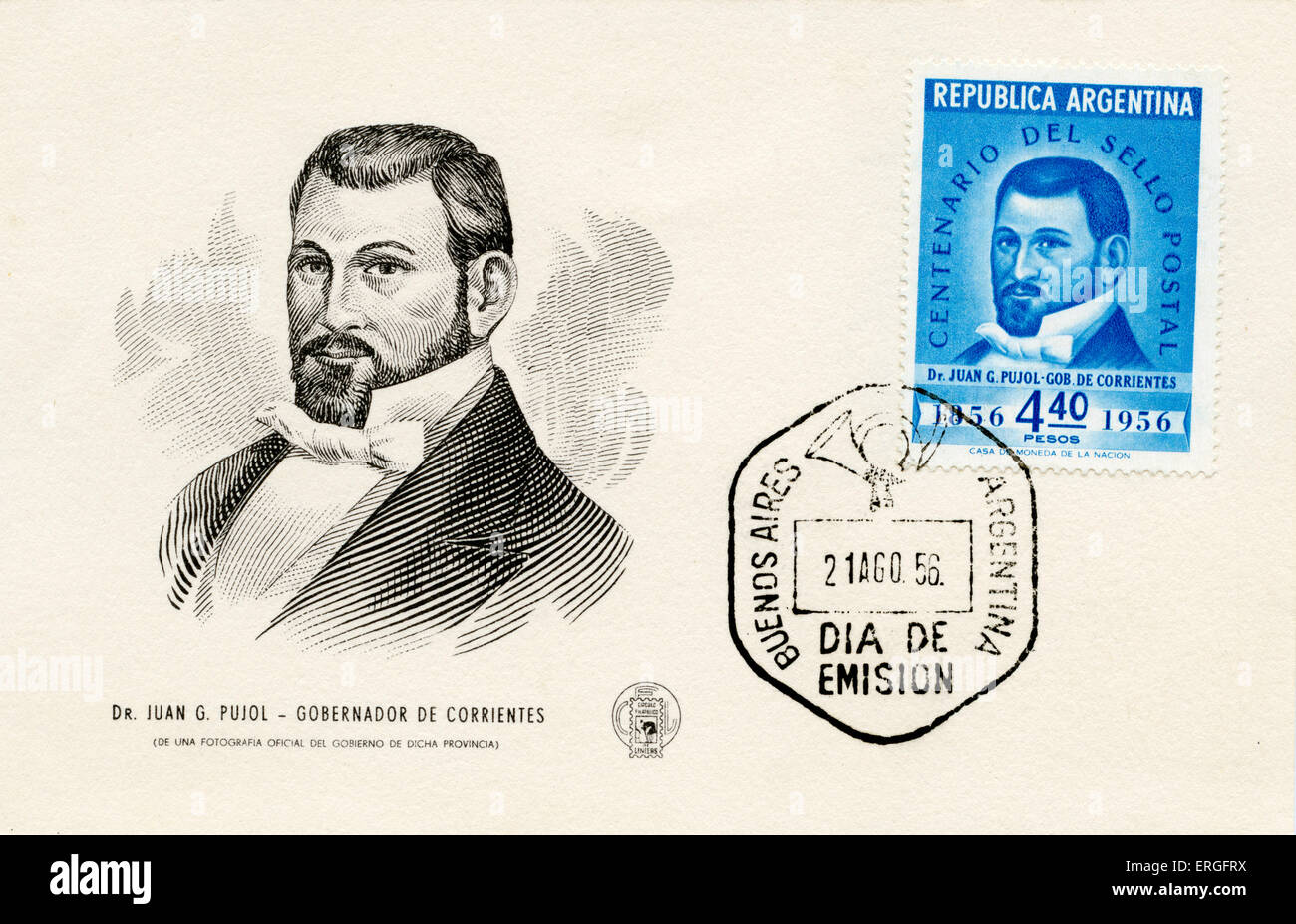 Dr. Juan G. Pujol Governor of Corrientes, Argentina. Postcard, c