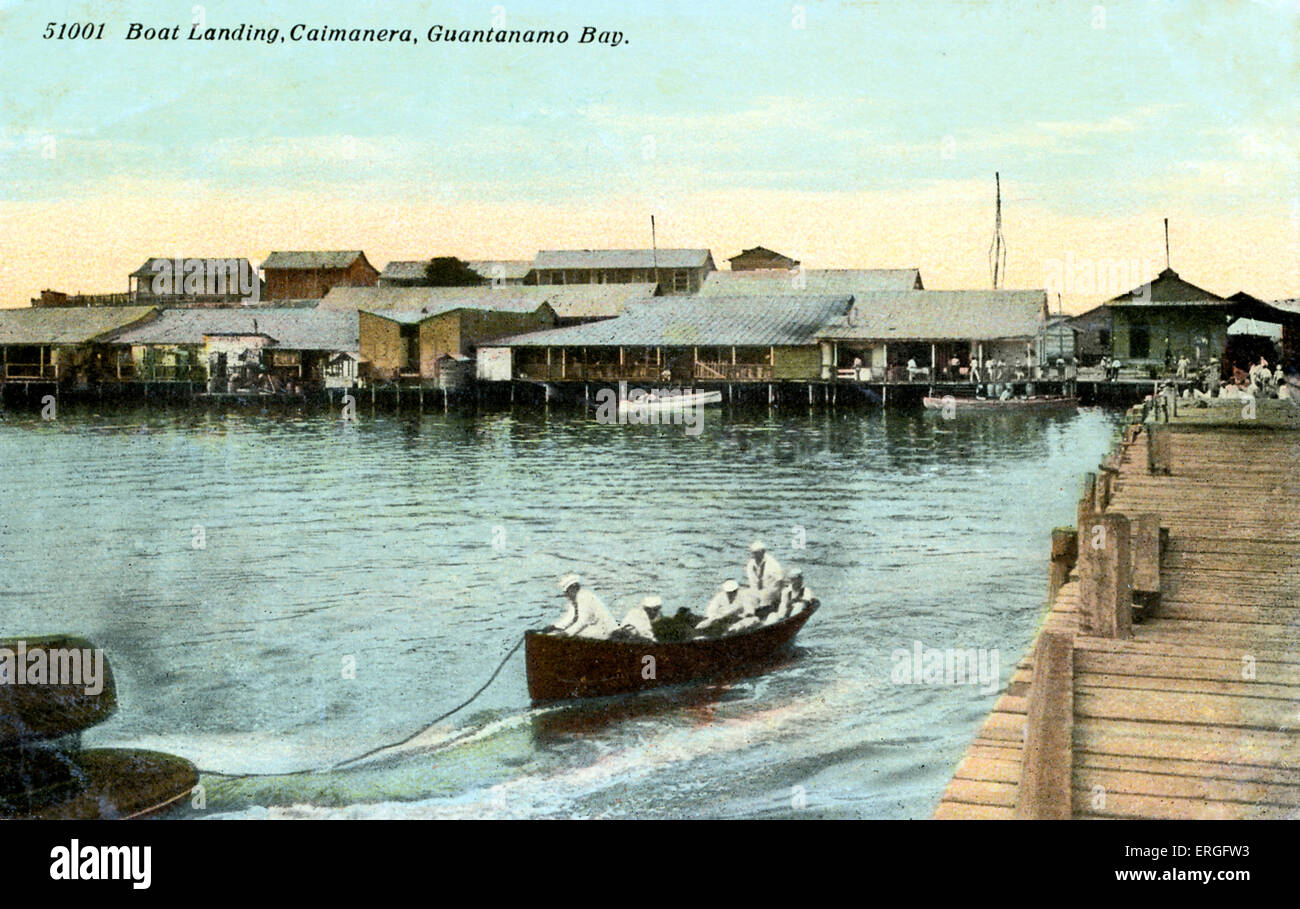 Boat landing, Caimanera, Guantanamo Bay, Cuba Stock Photo