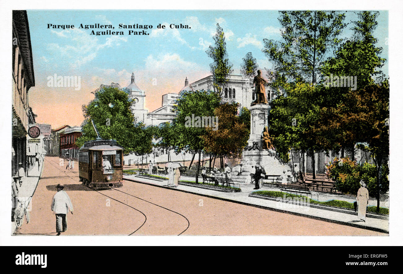 Aguilera Park, Havana, Cuba. Early 20th century. Stock Photo