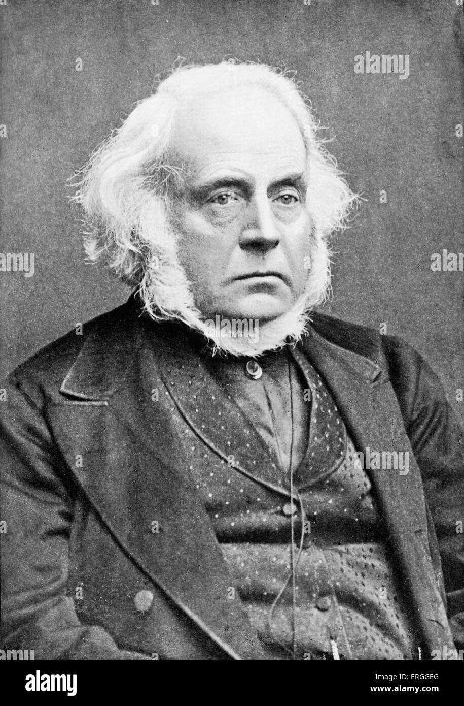 John Bright - portrait. Quaker,  British Radical and Liberal statesman, associated with Richard Cobden in the formation of the Stock Photo