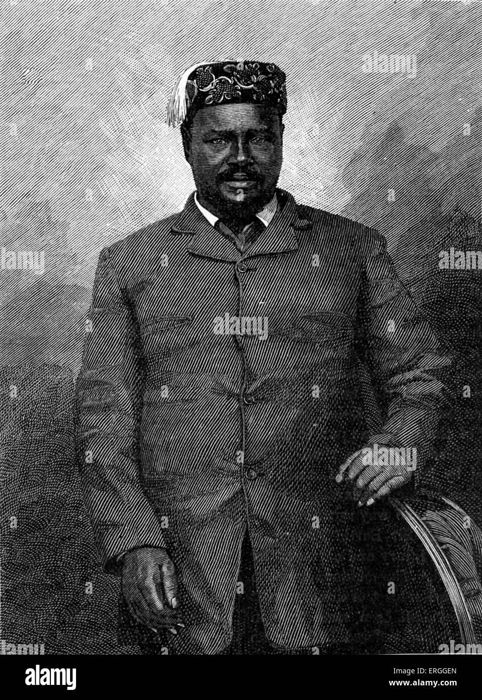 Cetshwayo kaMpande  -  King of the Zulu Kingdom from 1872 to 1879. 1826– 8 February 1884. Former monarchy in Southern Africa. Stock Photo