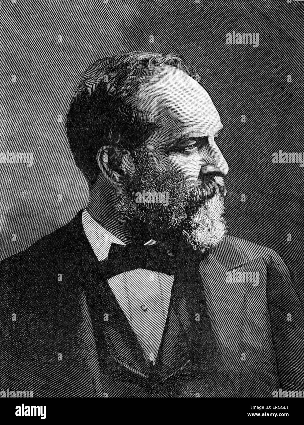 James A. Garfield - portrait. 20th President of the United States ( 1881). 19 November  1831 – 19 September  1881 Stock Photo