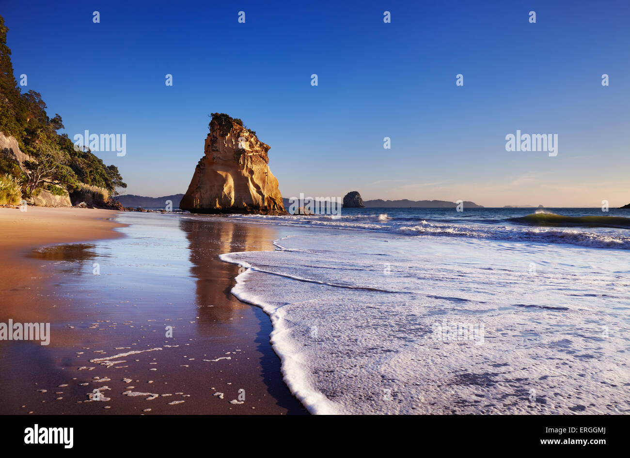 Hoho Rock, Cathedral Cove, Coromandel Peninsula, New Zealand Stock Photo