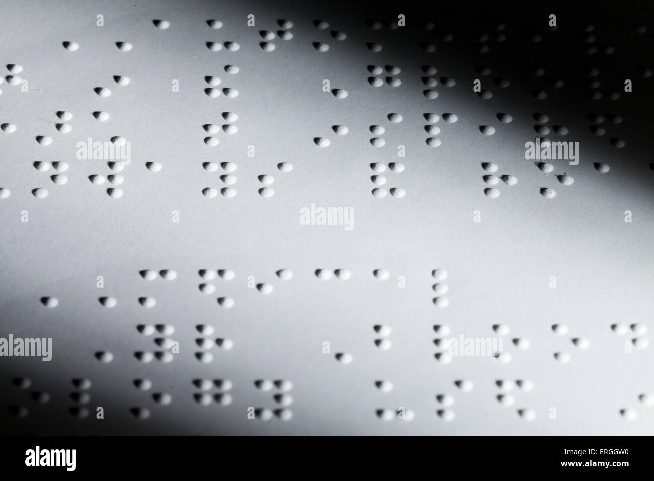 Braille text on paper - USA Stock Photo