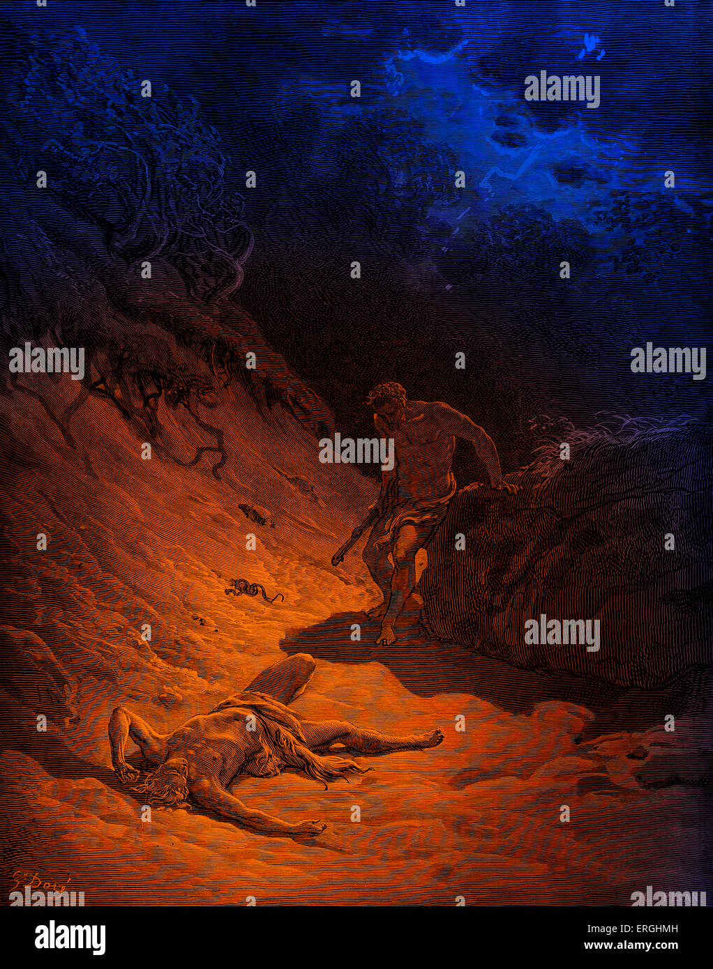 The murder abel his brother cain hires stock photography and images