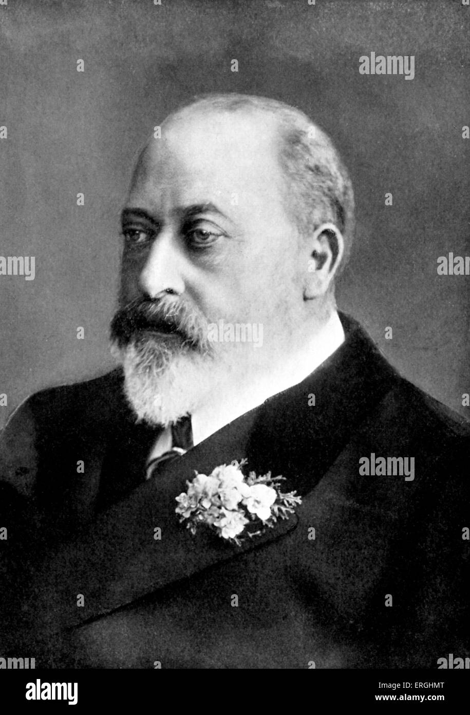 Edward VII.  King of the United Kingdom of Great Britain and Ireland and of the British Dominions and Emperor of India from 22 Stock Photo