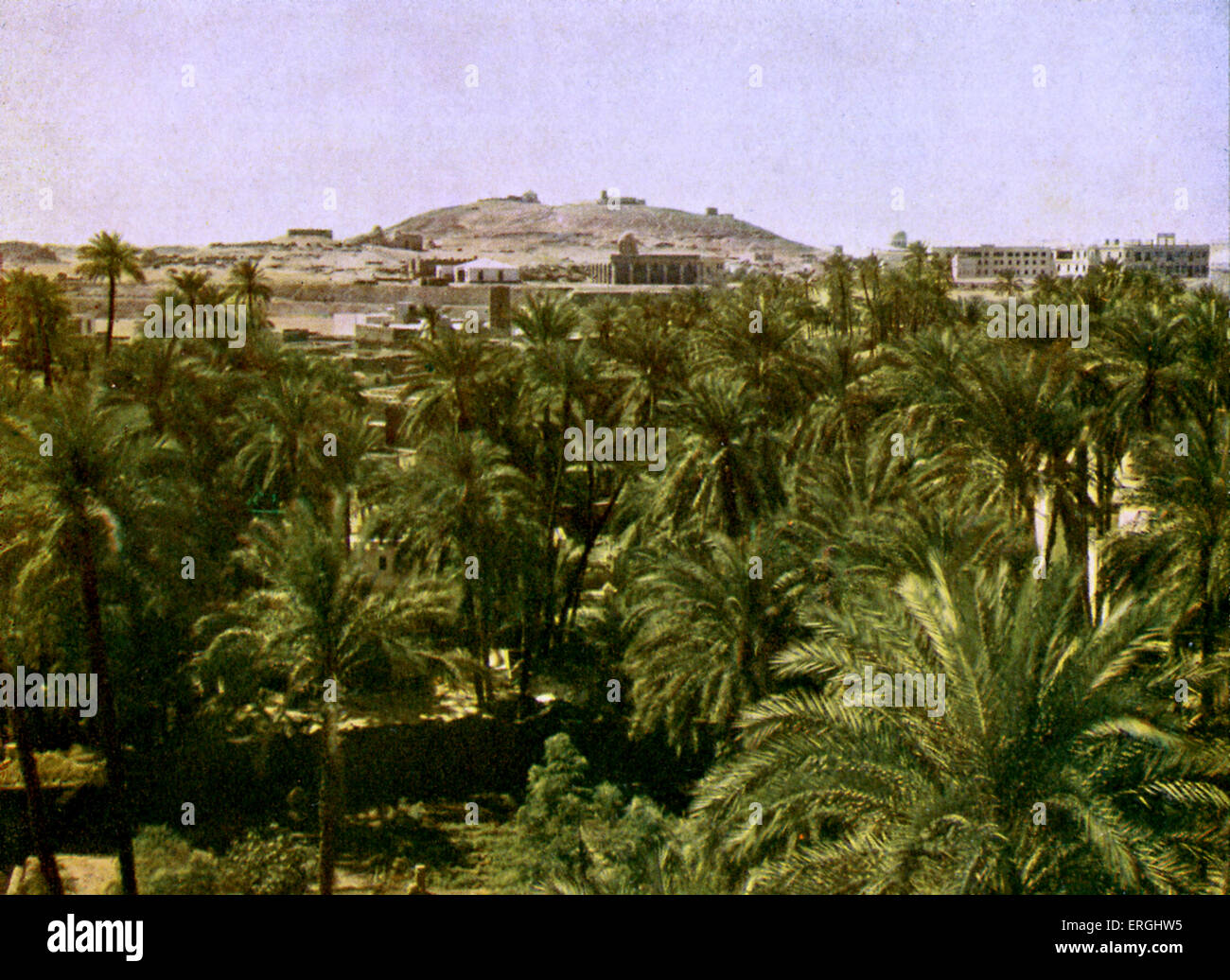 Egypt -  Assuan. Photo from 1923 book. Caption reads: 'Assuan, view from Fort Tagug'. . Photo from 1923 book Stock Photo