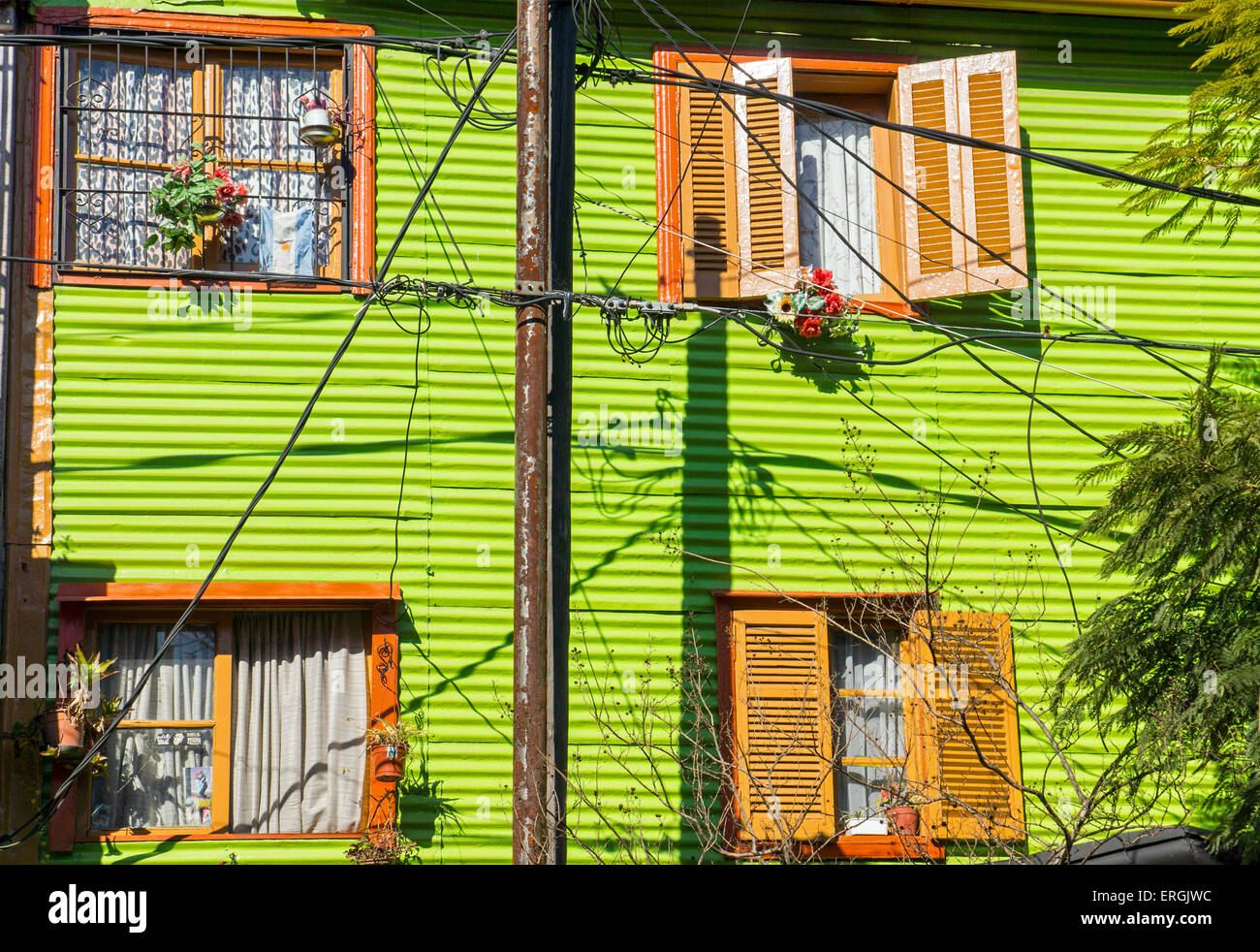 One of the characteristic houses of La Boca, Buenos Aires Stock Photo