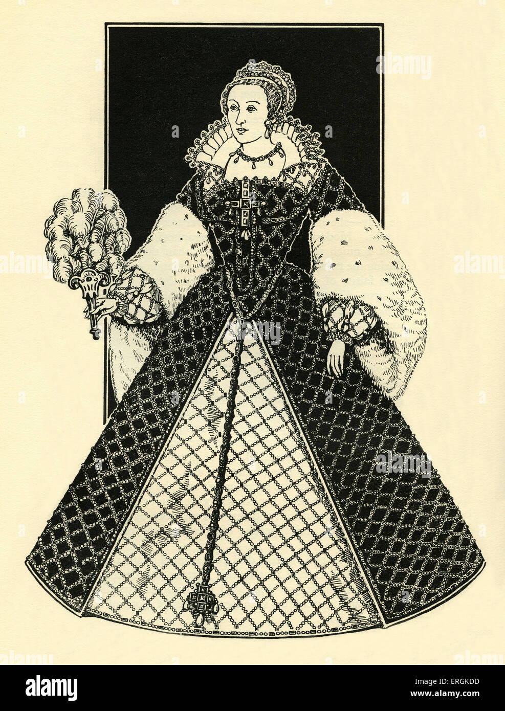 Catherine de' Medici, Queen of France (1519-1589). Daughter to Lorenzo II de' Medici (1492-1519) of the Florentine Medicis, Stock Photo