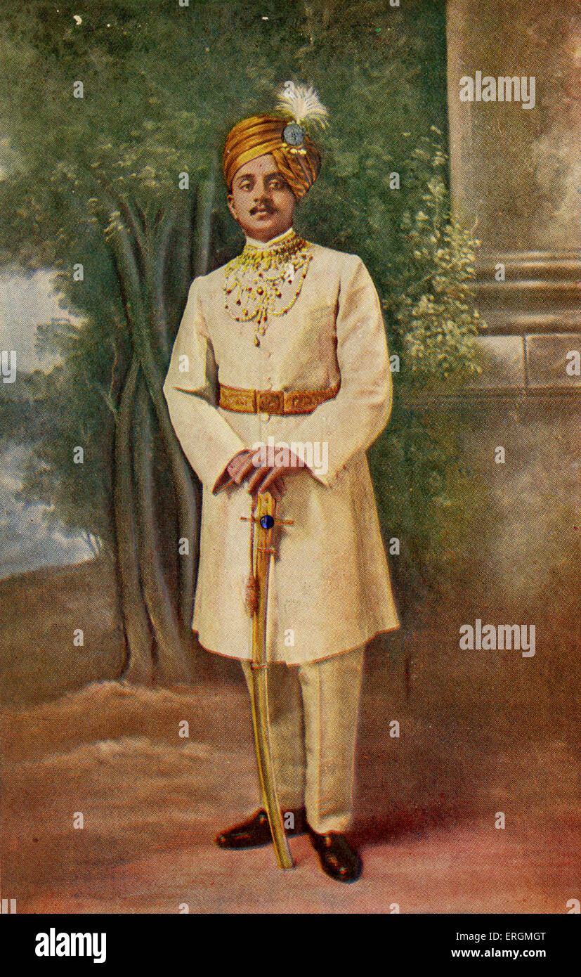 Yuvaraja Sri Sir Kanteerava Narasimharaja Wadiyar (1888-1940) was the Prince of Mysore, now known as Karnataka. Taken in Stock Photo