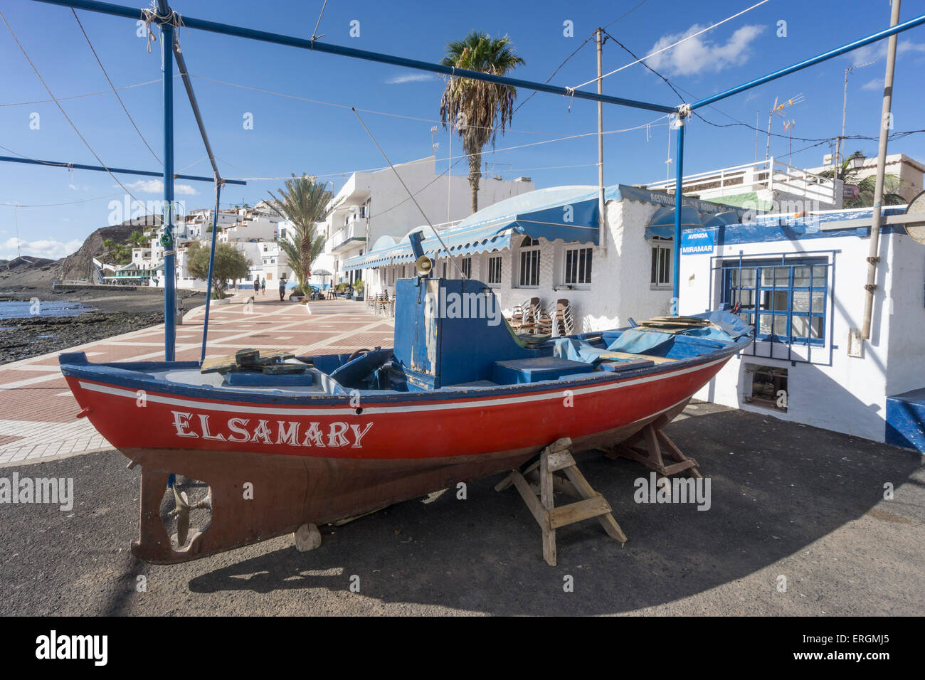 Las Playitas, Fisher Boat, Promenade, Fuerteventura, Canary Islands