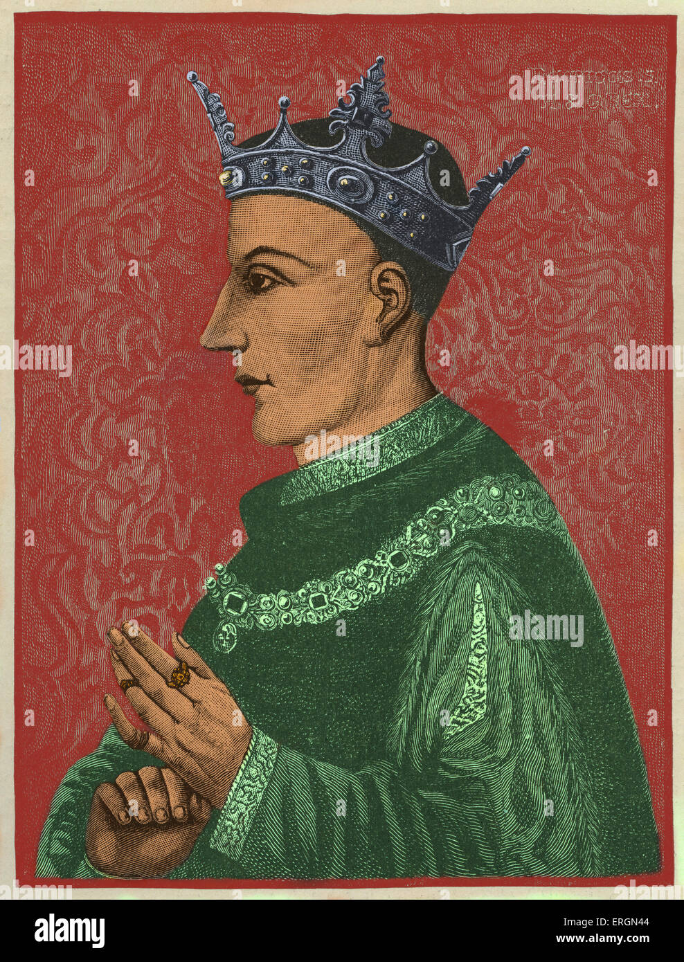 Henry V (1386-1422). King of England (1413 -1422) - the second English monarch from the House of Lancaster. Stock Photo