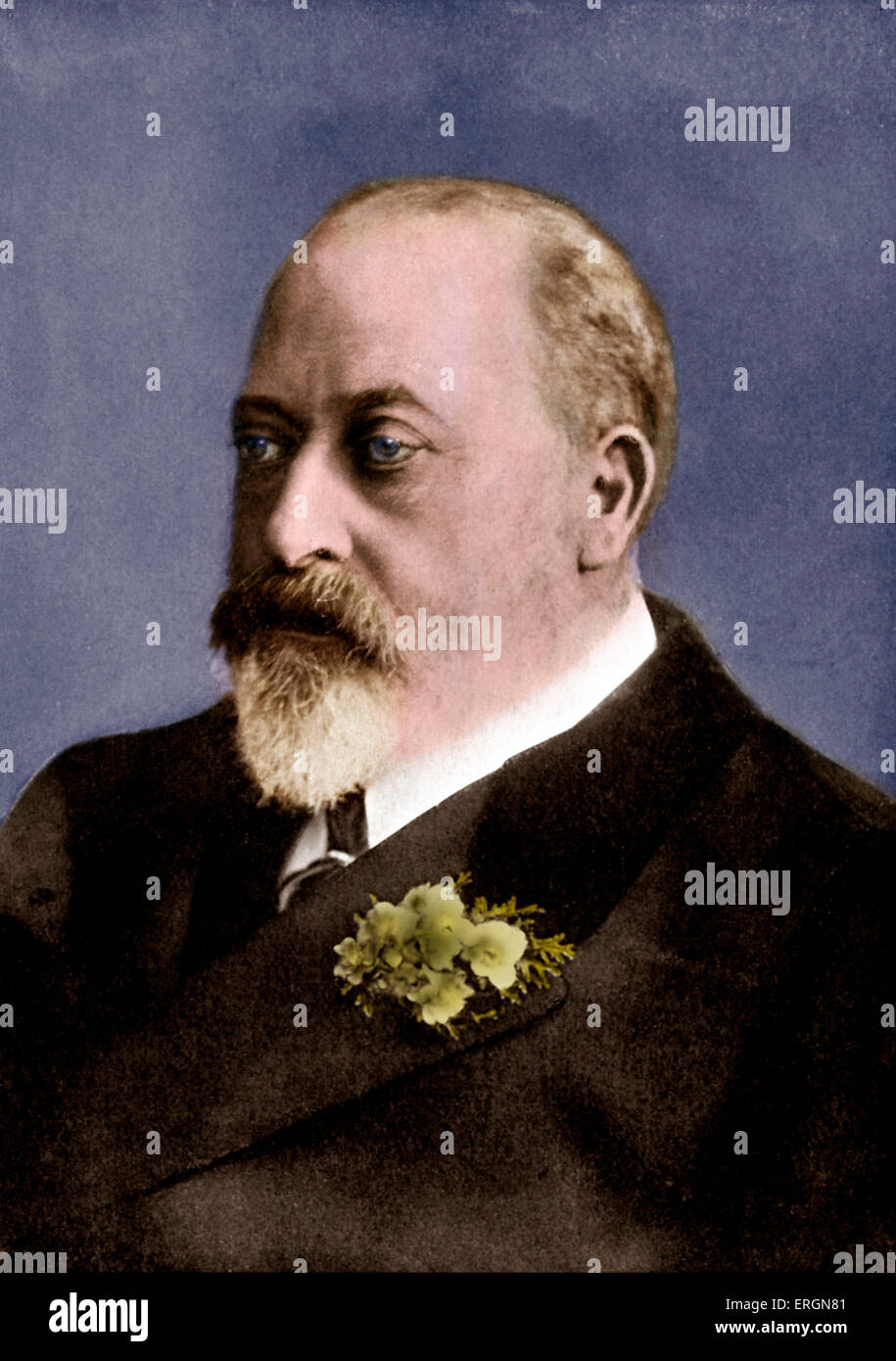 Edward VII.  King of the United Kingdom of Great Britain and Ireland and of the British Dominions and Emperor of India from 22 Stock Photo