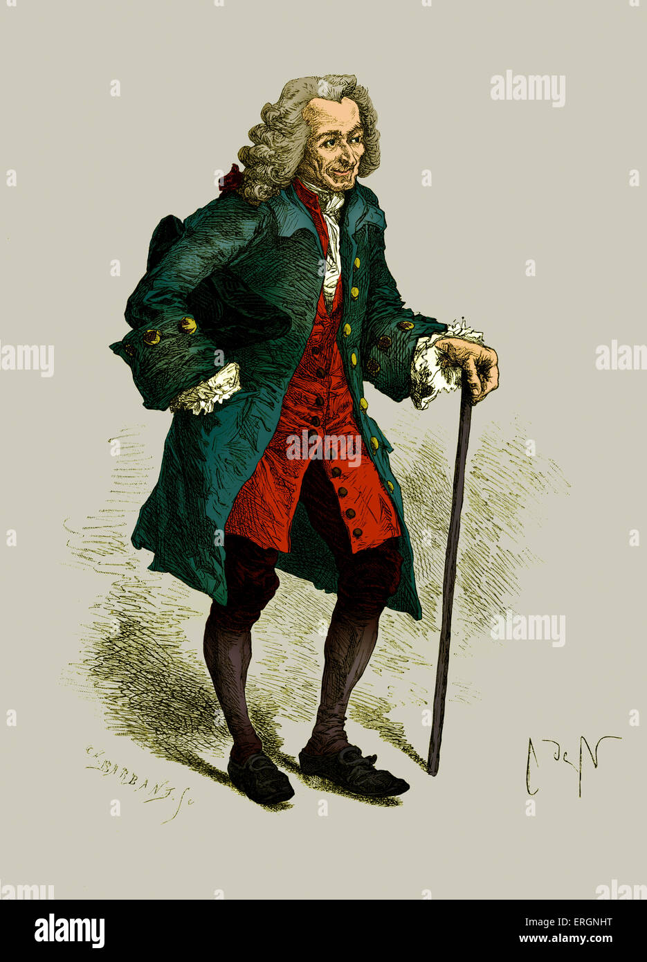 Voltaire (pseudonym of François-Marie Arouet), French philosopher. 1694 -  1778 Stock Photo - Alamy