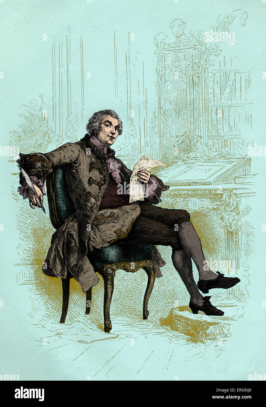 Georges-Louis Leclerc, Comte de Buffon, French naturalist, mathematician and encyclopedic author. 1707 – 1788 Stock Photo