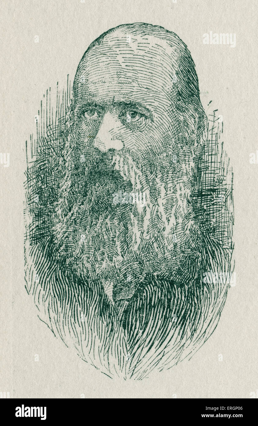 Moses Lob Lillienblum or Moshe Leib Lilienblum, portrait. Lithuanian