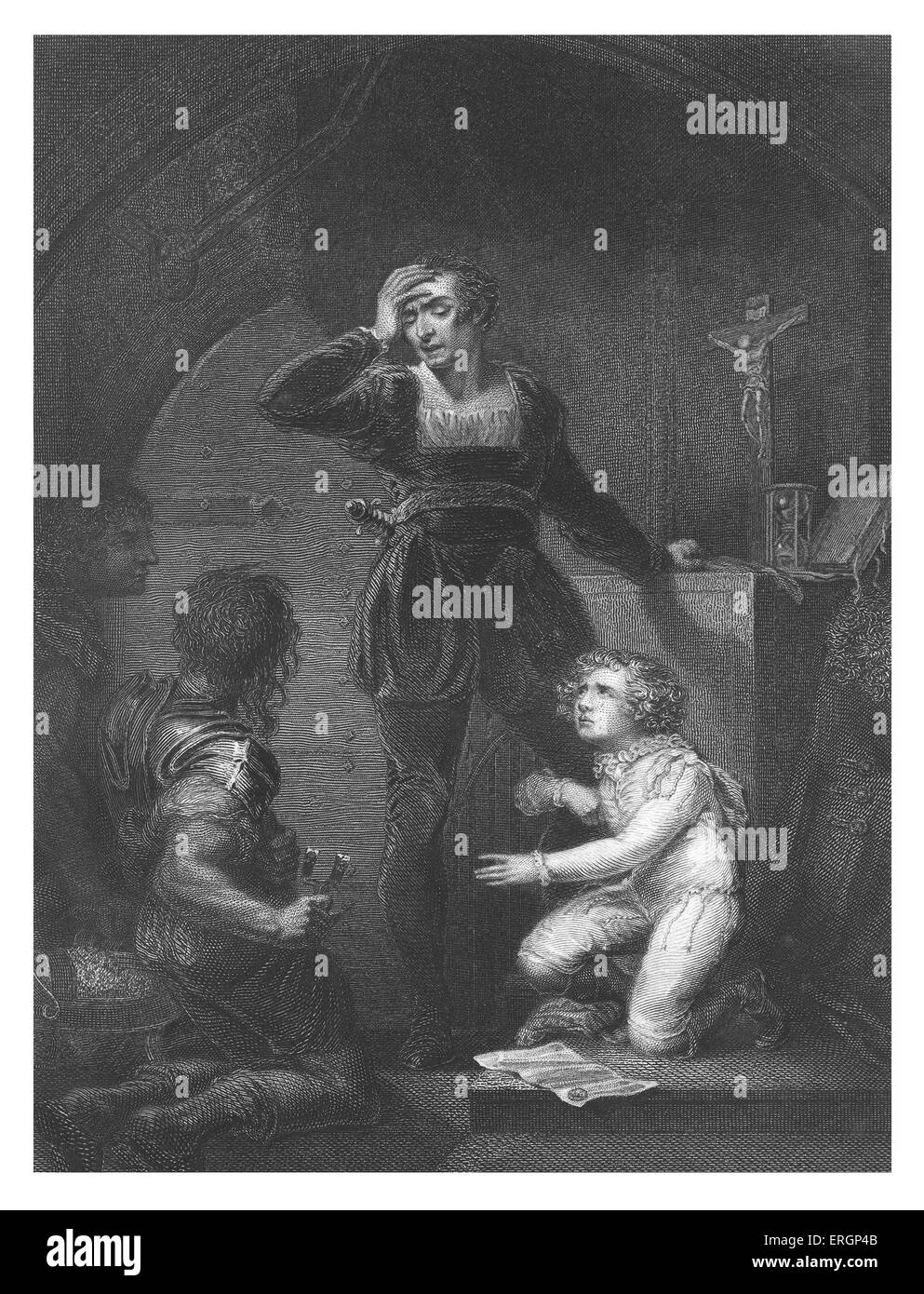 Prince Arthur, Duke of Brittany and Hubert de Burgh. In 'The Life and Death of King John', Shakespeare portrayed Arthur as a Stock Photo