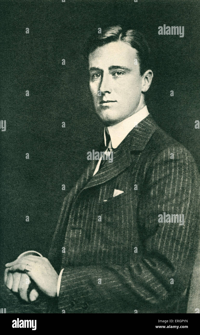 Franklin D. Roosevelt, portrait, 1911. FDR: 32nd President of the United States (1933–1945), led the US during WW2. 30 January Stock Photo