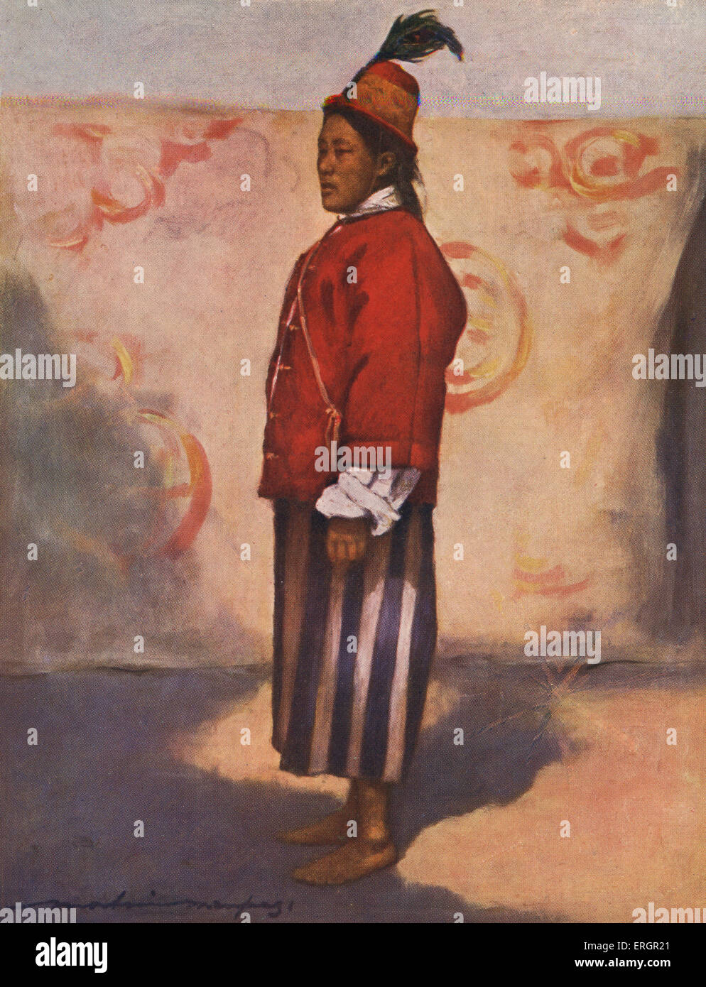 Soldier of the Maharaja of Sikkim, a region located in the Himalayan ...