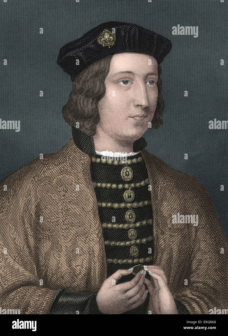 Edward IV, portrait. First Yorkist King of England from 1461 until 1470 ...