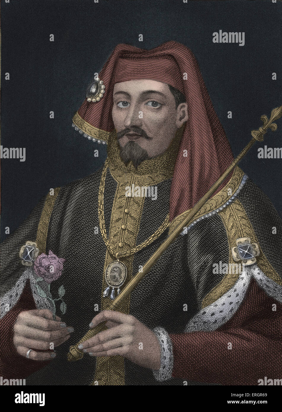 Henry IV, portrait. King of England and Lord of Ireland 1399–1413. 15 April 1367 – 20 March 1413. Stock Photo