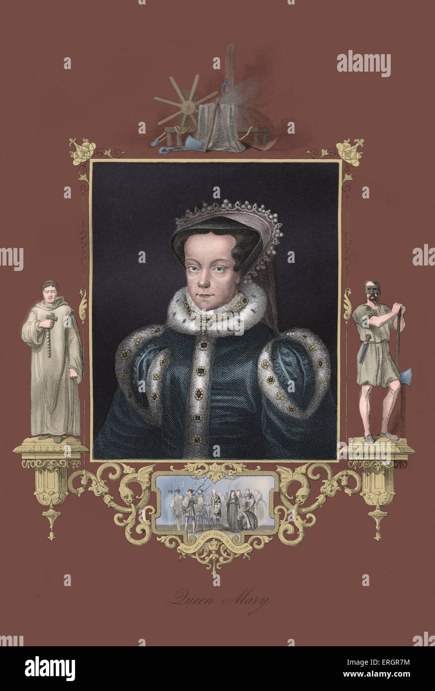 Mary I or 'Bloody Mary', portrait. Queen of England from July 1553