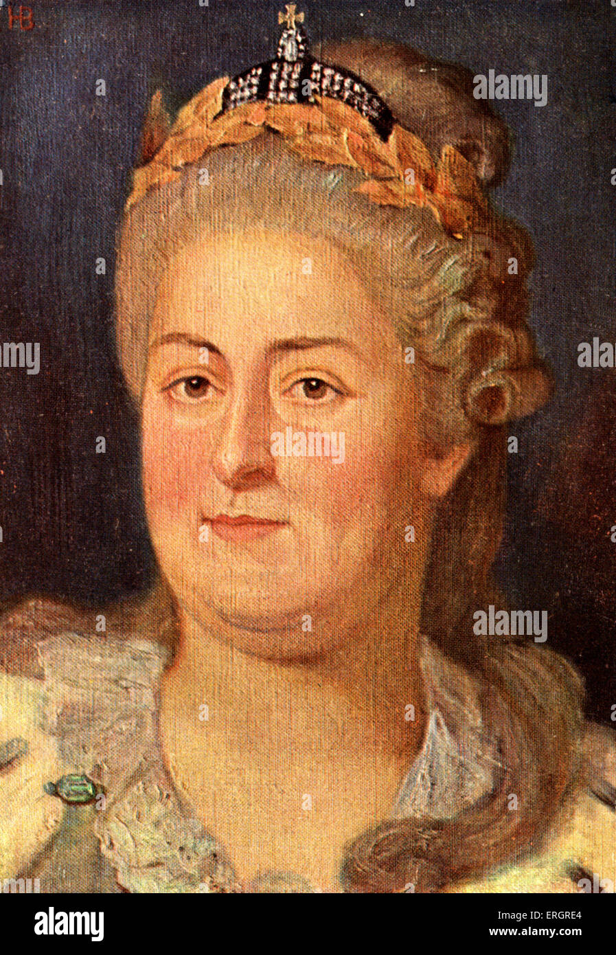 Catherine the Great of Russia, 1729-1796. Empress of Russia. Stock Photo