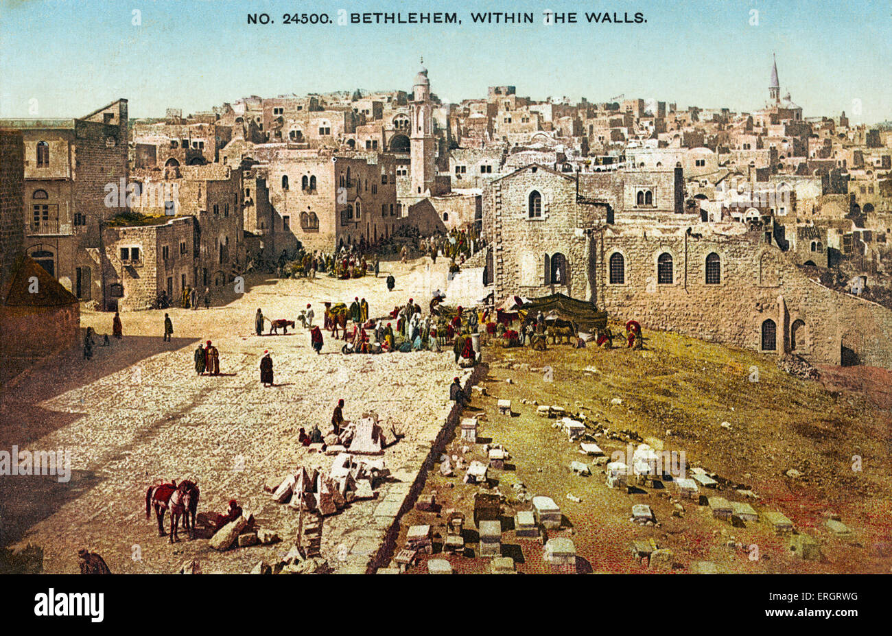 Bethlehem - postcard from early 1900s Stock Photo