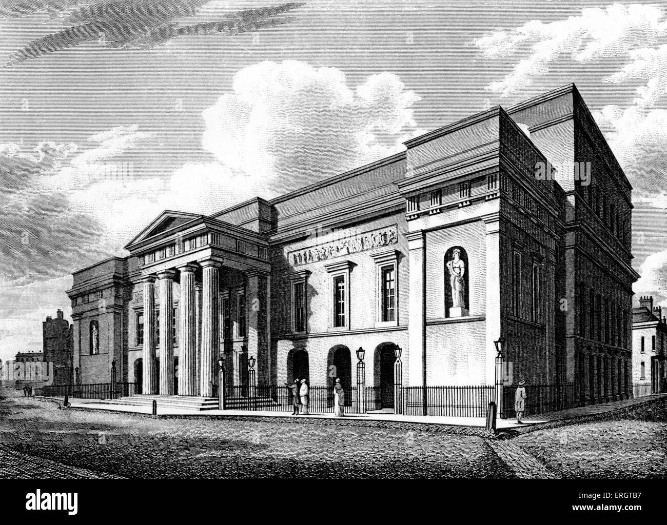 Royal Opera House, Covent Garden, London. View from Bow street, around