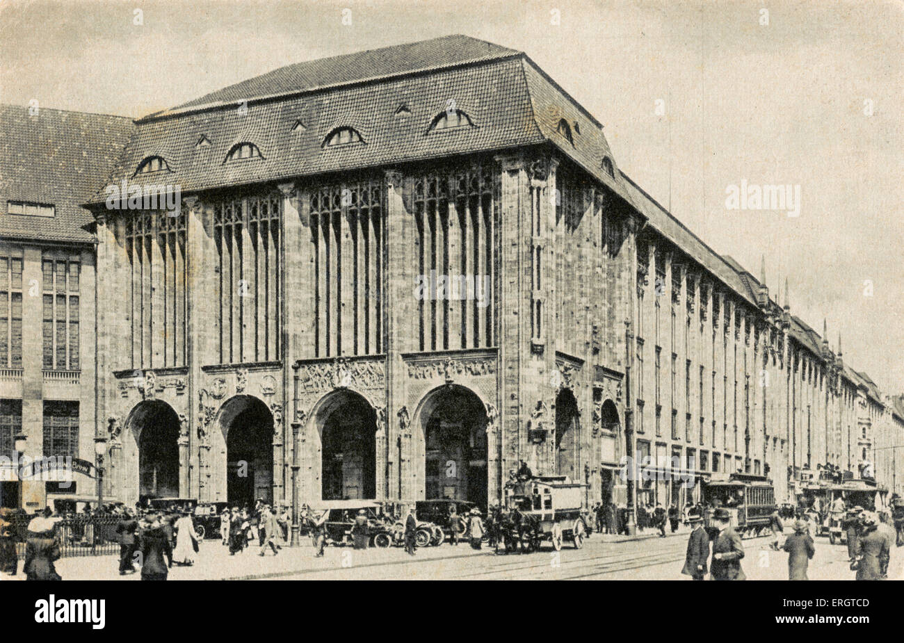 Wertheim -  Main Entrance, Leipziger Strasse, Berlin, Germany.  Department store taken over by the National Socialists during Stock Photo