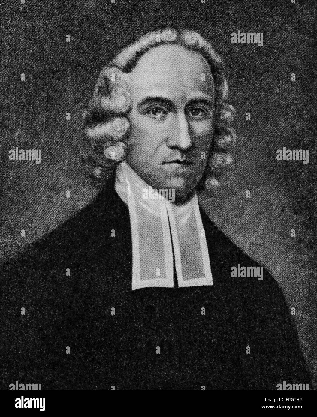 Jonathan Edwards - colonial American Congregational preacher, theologian, and missionary to Native Americans: 5 October 1703 – Stock Photo