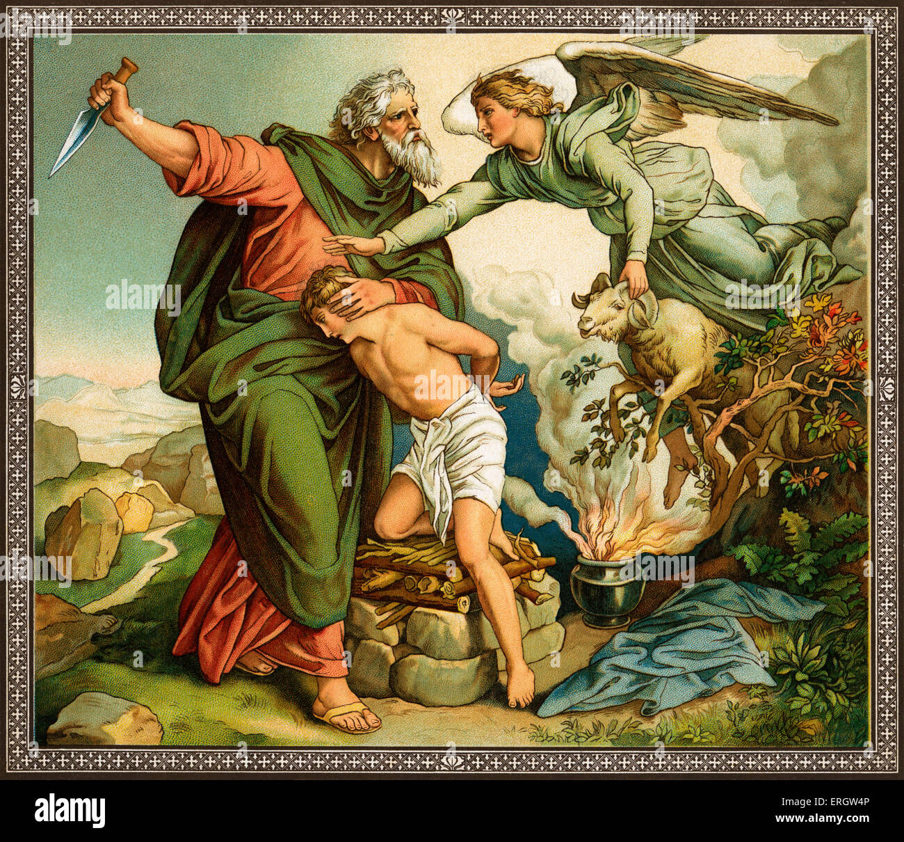 Abraham's faith in God Believing he is fulfilling God's commandment