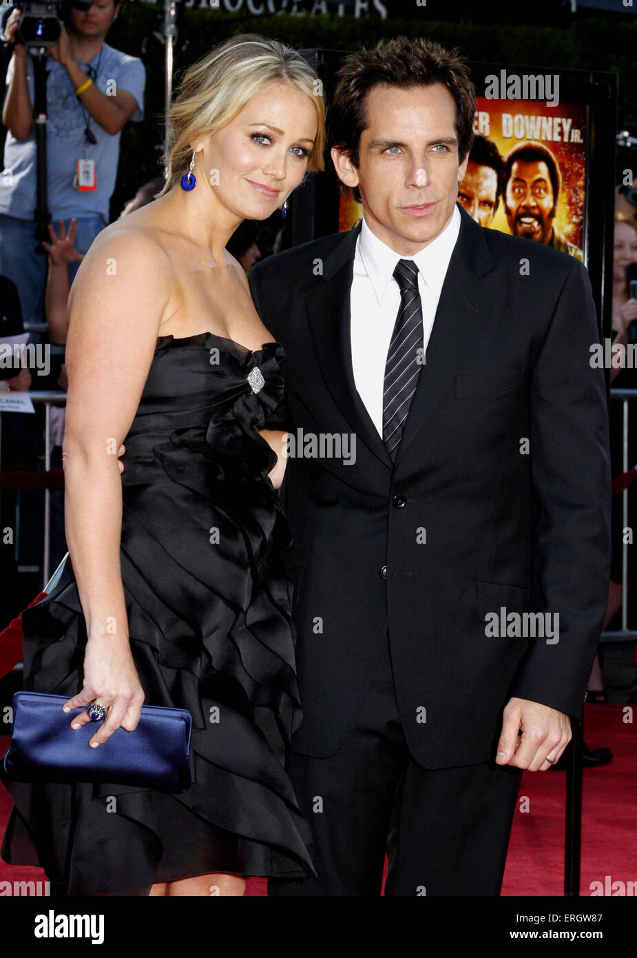 Ben Stiller and Christine Taylor Stock Photo Alamy