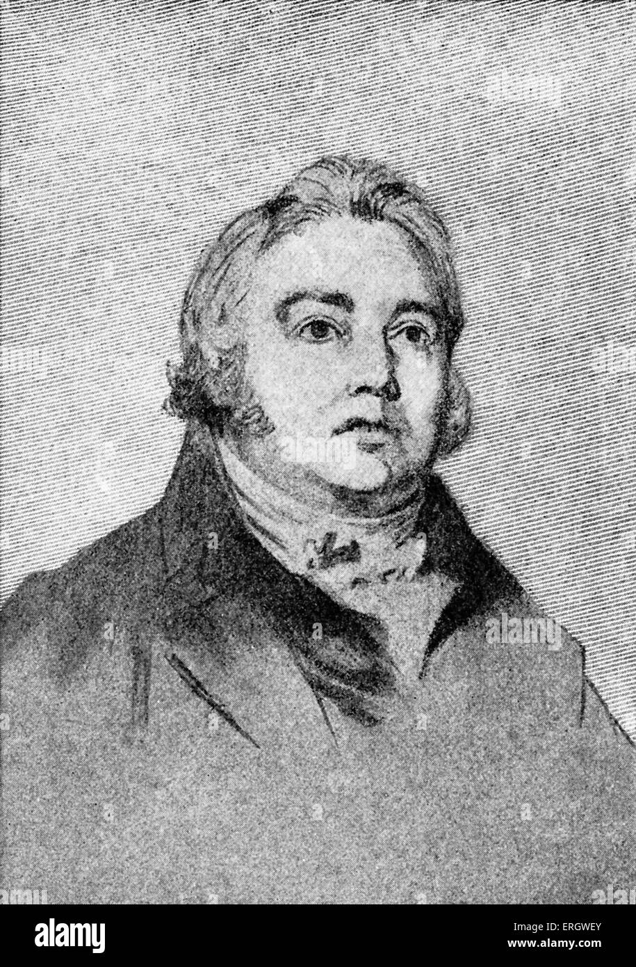 Samuel Taylor Coleridge: English poet, critic, and philosopher, 21 October 1772 – 25 July 1834. Original drawing by Charles Stock Photo
