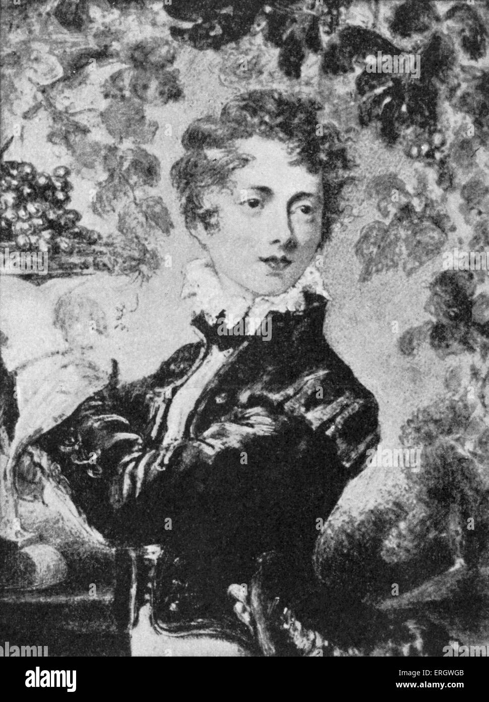 Lady Caroline Lamb in her Page's costume: novelist and British aristocrat, 13 November 1785 – 26 January 1828. Byron circle. Stock Photo