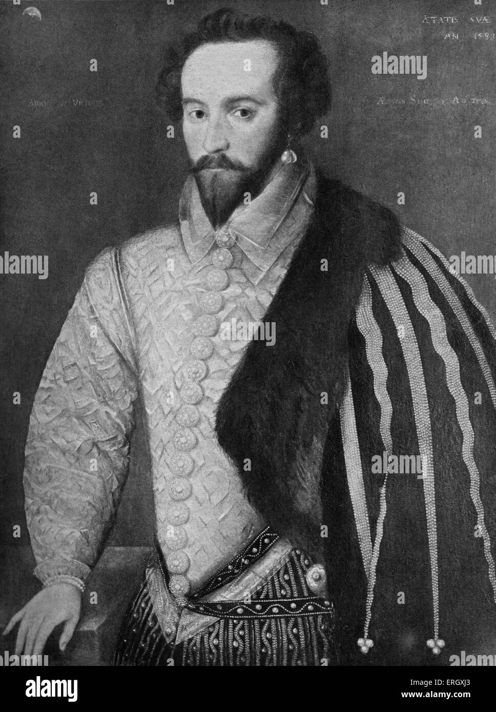 Walter Raleigh:  English writer, poet, courtier and explorer, c 1552 – 29 October 1618. Stock Photo