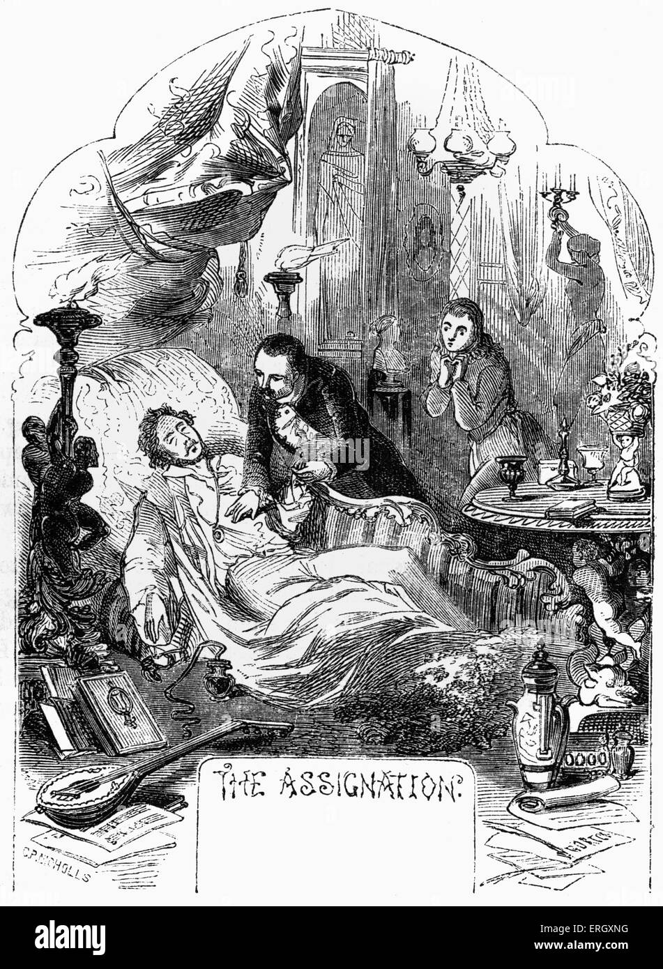 'The Assignation' Short story by Edgar Allan Poe. Caption reads 'Stay