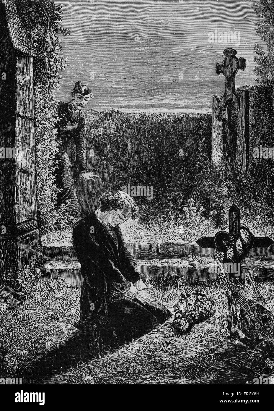 Les Miserables by Victor Hugo. First published 1862. Original illustration  by Emile Bayard. Caption reads: Marius. (from Stock Photo - Alamy