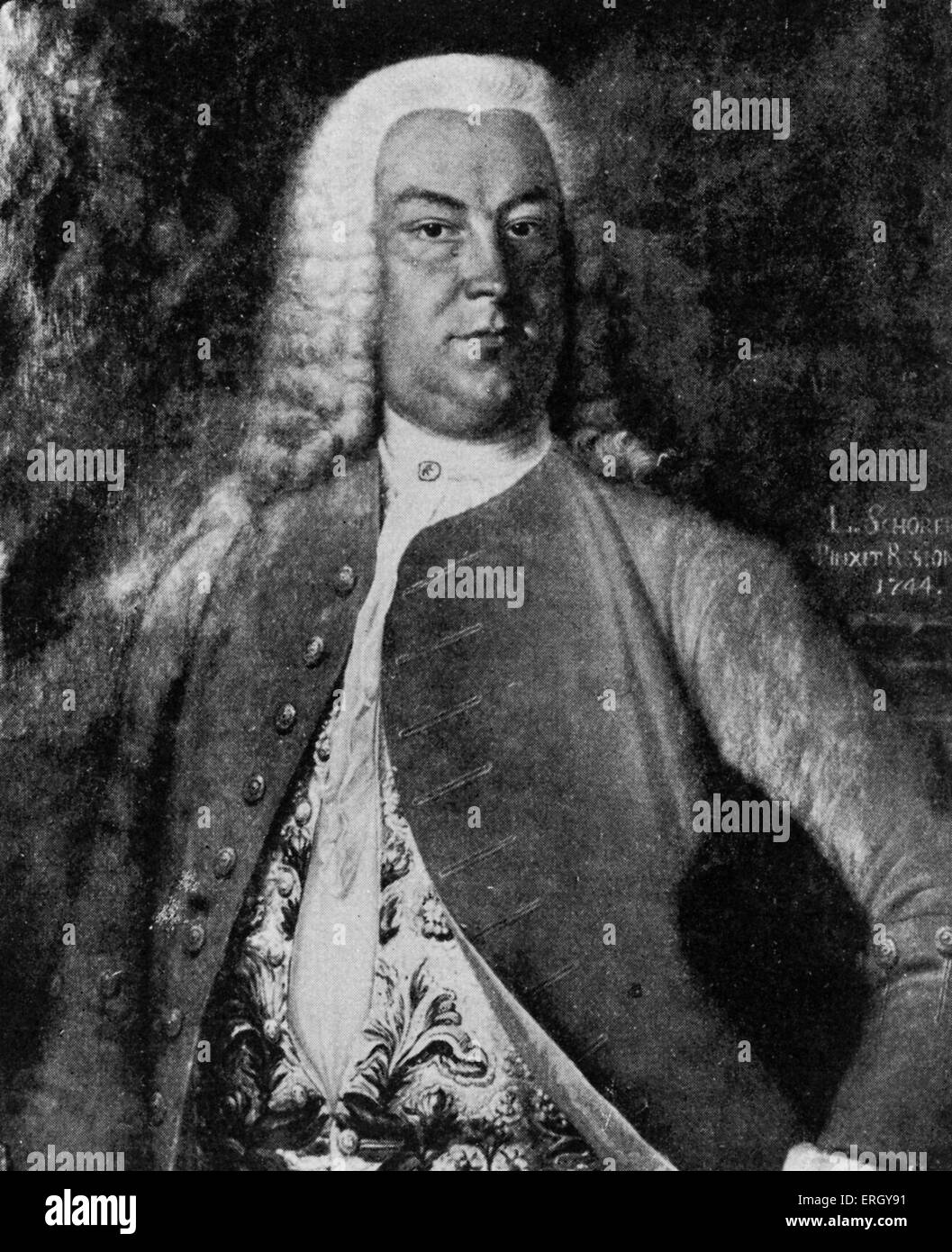 Johann Christoph Gottsched. After painting by Schorer, 1744. German author and critic: 2 February 1700 – 12 December 1766. Stock Photo