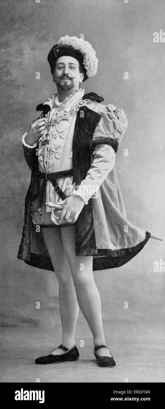 M F Baer as Duke of Norfolk in 'Henry VIII' , the opera in four acts by Camille Saint-Saëns, with libretto by Léonce Détroyat Stock Photo
