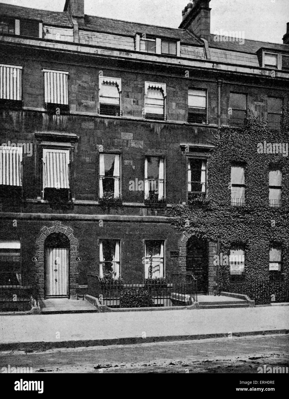 Jane Austen residence - 4 Sydney Place, Bath. Novelist residence for four years, photograph. 16 December 1775 – 18 July 1817 Stock Photo