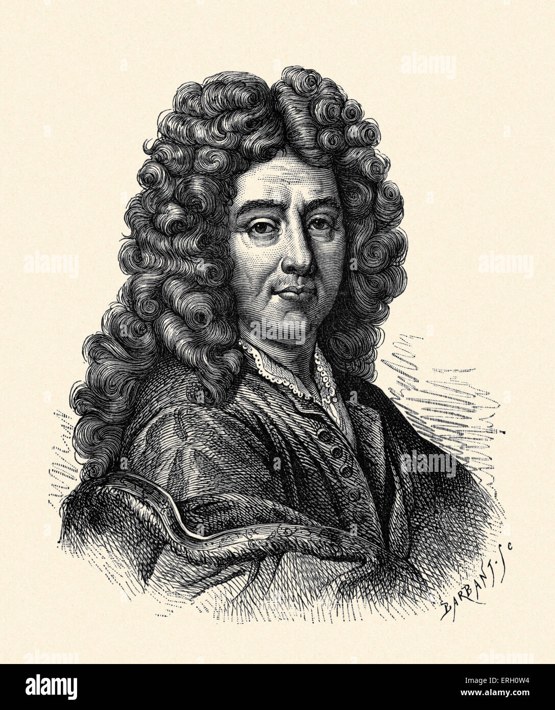 Jean de La Bruyère was a French essayist and moralist. Jean de La Bruyère:1645  – 1696 Stock Photo - Alamy